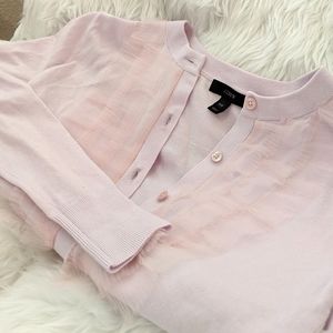 Pink J. Crew Cardigan, Mother of Pearl Buttons